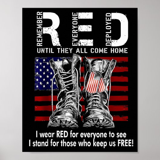 Red Friday Suprt Our Troops Until They All Come Ho Poster (Voorkant)