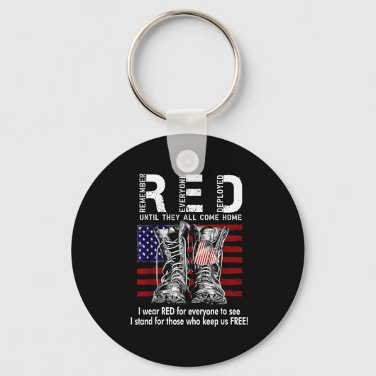 Red Friday Suprt Our Troops Until They All Come Ho Sleutelhanger (Voorkant)