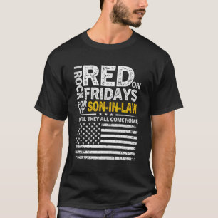 Red Friday Vader Moeder in de wet Draag rood voor T-shirt