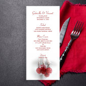 Red Frosty Berries Menu Mariage d'hiver