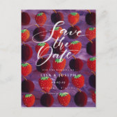 Red Fruit Country Script Sla de datum op Briefkaart (Voorkant)