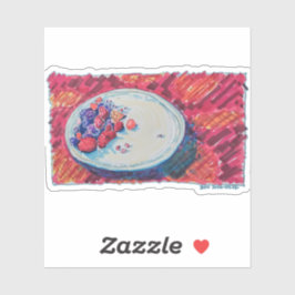 Red Fruits Bowl Sticker
