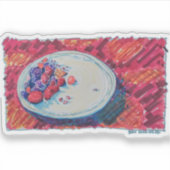 Red Fruits Bowl Sticker (Voorkant)