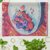 Red Fruits Bowl Theedoek (Gevouwen)