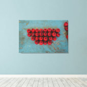 Red Fruits still life Art Canvas Afdruk (Insitu (Houten vloer))