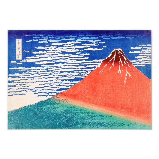 Red Fuji | Hokusai | Foto Afdruk (Voorkant)
