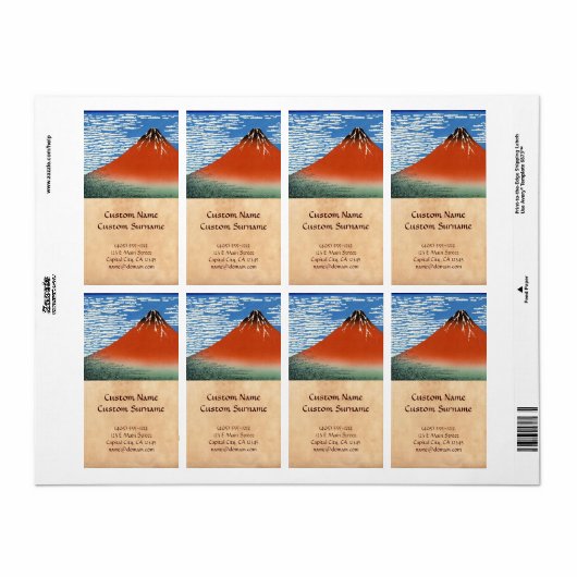 Red Fuji windvuren zuid Etiket (Full Sheet)
