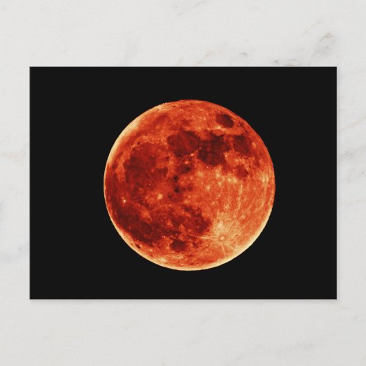 Red Full Moon briefkaart (Voorkant)