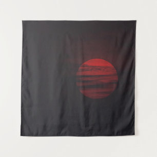 RED FULL MOON UITZICHT WANDKLEED
