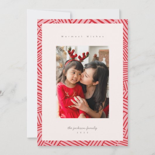 Red Fun Hatch-fotokaart Feestdagenkaart (Voorkant)