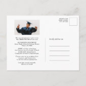 Red Fun Script 3 Photo Afstuderen BBQ Party Uitnodiging Briefkaart (Achterkant)