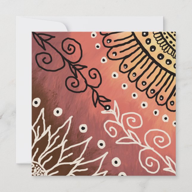 Red Funny Art Pattern (Voorkant)