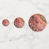 Red Funny Art Pattern Confetti (Achterkanten)