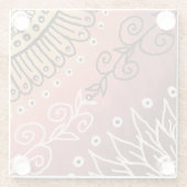 Red Funny Art Pattern Glazen Onderzetter (Achterkant)