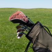 Red Funny Art Pattern Golfheadcover (Insitu)