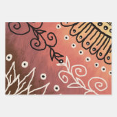 Red Funny Art Pattern Inpakpapier Vel (Voorkant 2)