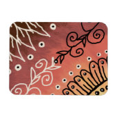 Red Funny Art Pattern Magneet (Horizontaal)