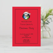 Red Funny Christmas Party Invitation (Debout devant)