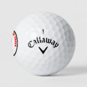 Red Funny Face Blijf uit de Bomen Golfballen (Logo)