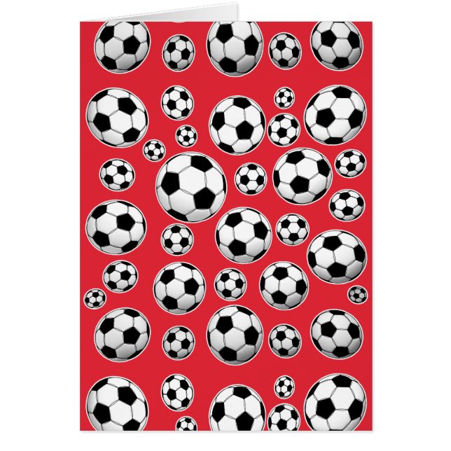 Red Funny Voetbal Pattern (Voorkant)