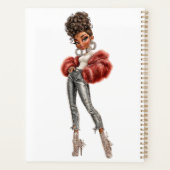 Red Fur Glam Girl Planner (Achterkant)