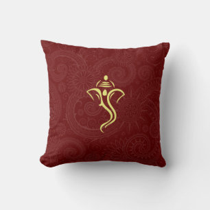 Red Ganesha Pillow Kussen