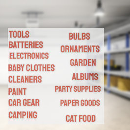 Red Garage die Stickers van vinyl organiseert