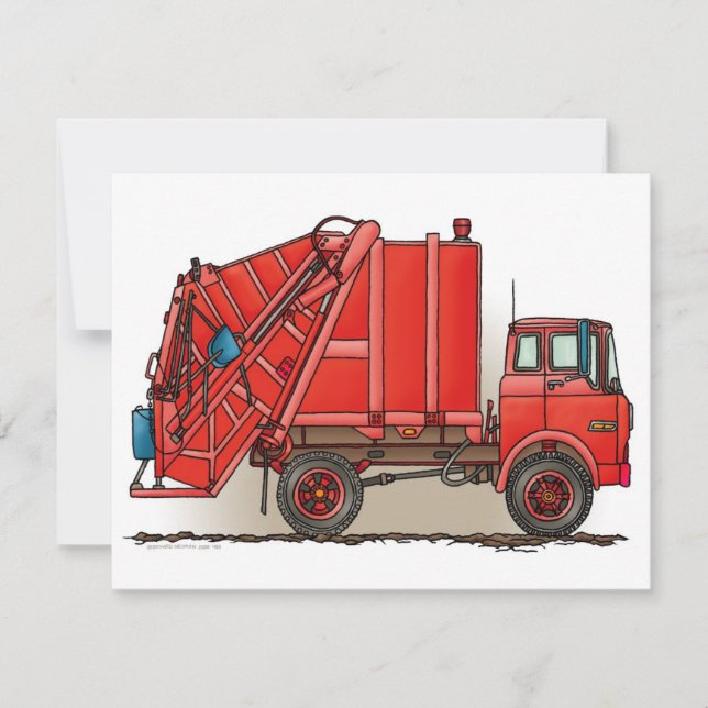 Red Garbage Truck (Voorkant)