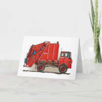 Red Garbage Truck