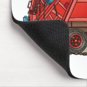 Red Garbage Truck Muismat (Hoek)