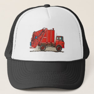 Red Garbage Truck Trucker Pet