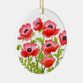 Red Garden Poppy Flowers Ornament (Rechts)
