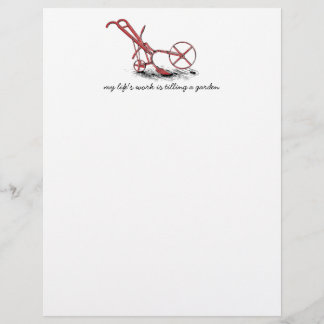 Red Garden Tiller