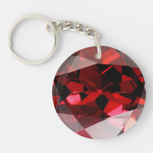 Red Garnet Gemstone January Birthstone Sleutelhanger
