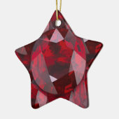 RED GARNET PARELTJES JANUARY BIRTHSTONE KERAMISCH ORNAMENT (Links)