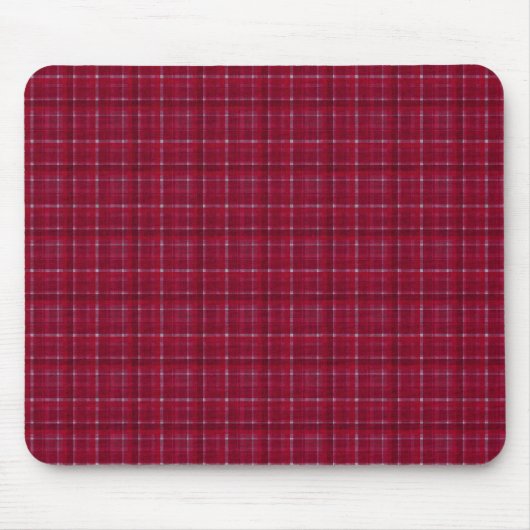Red Gecontroleerd Tartan Muismat (Voorkant)
