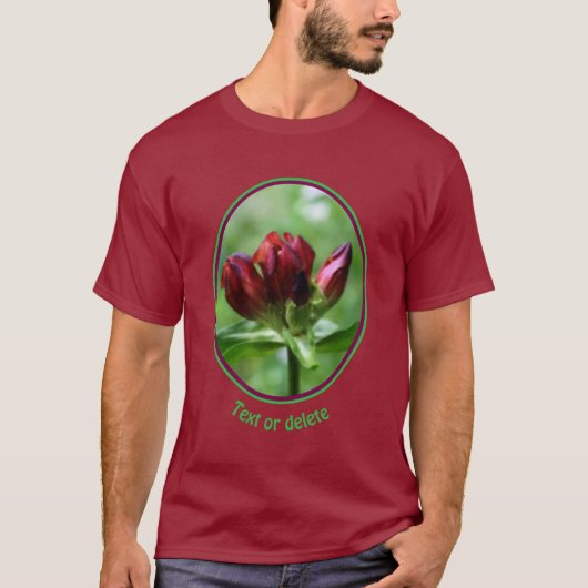 Red Gentian Flower In Bloom Personalized T-shirt (Voorkant)