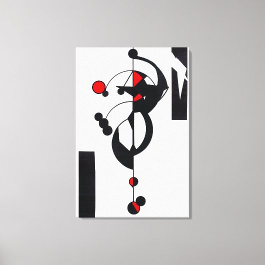 "Red Geo Design" Belle toile d'art (Recto)