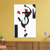 "Red Geo Design" Fine Art Canvas Print (Insitu (Woonkamer))