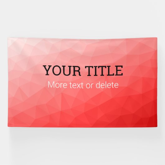 Red geometric mesh Triangle custom text Spandoek (Horizontaal)