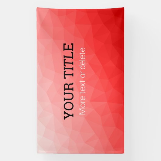 Red geometric mesh Triangle custom text Spandoek (Verticaal)