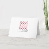Red Geometric Painted Pattern Gefeliciteerd Kaart (Achterkant)