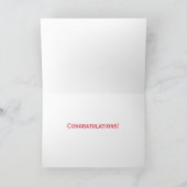 Red Geometric Painted Pattern Gefeliciteerd Kaart (Binnen)