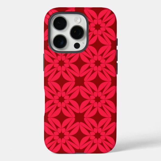 Red Geometric Pattern Case-Mate iPhone Case (Achterkant)