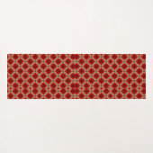 Red geometric pattern tie shown vertically  yogamat (Achterkant (horizontaal))