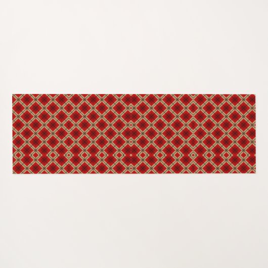 Red geometric pattern tie shown vertically  yogamat (Achterkant (horizontaal))