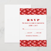 Red Geometric Triangles Response Kaart (Voorkant / Achterkant)