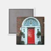 Red Georgian door Magnet Magneet (Voorkant / Achterkant)