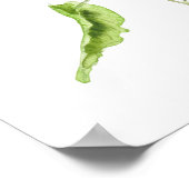 red geranium watercolour flowers  poster (Hoek)