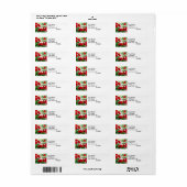 Red Geraniums Return Address Labels (Full Sheet)